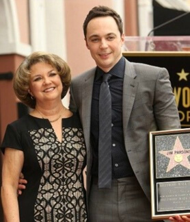 Judy Parsons with her son, Jim Parsons.